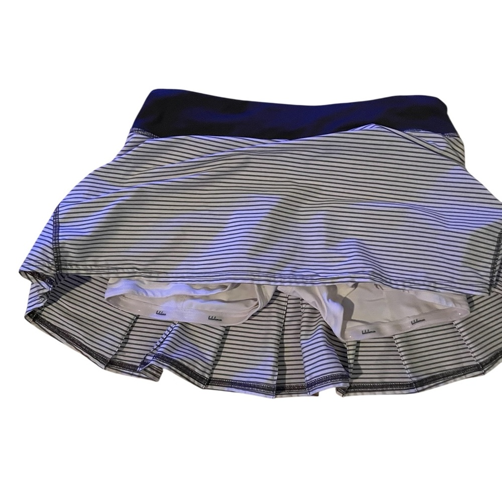 Striped Gray and White Skirt